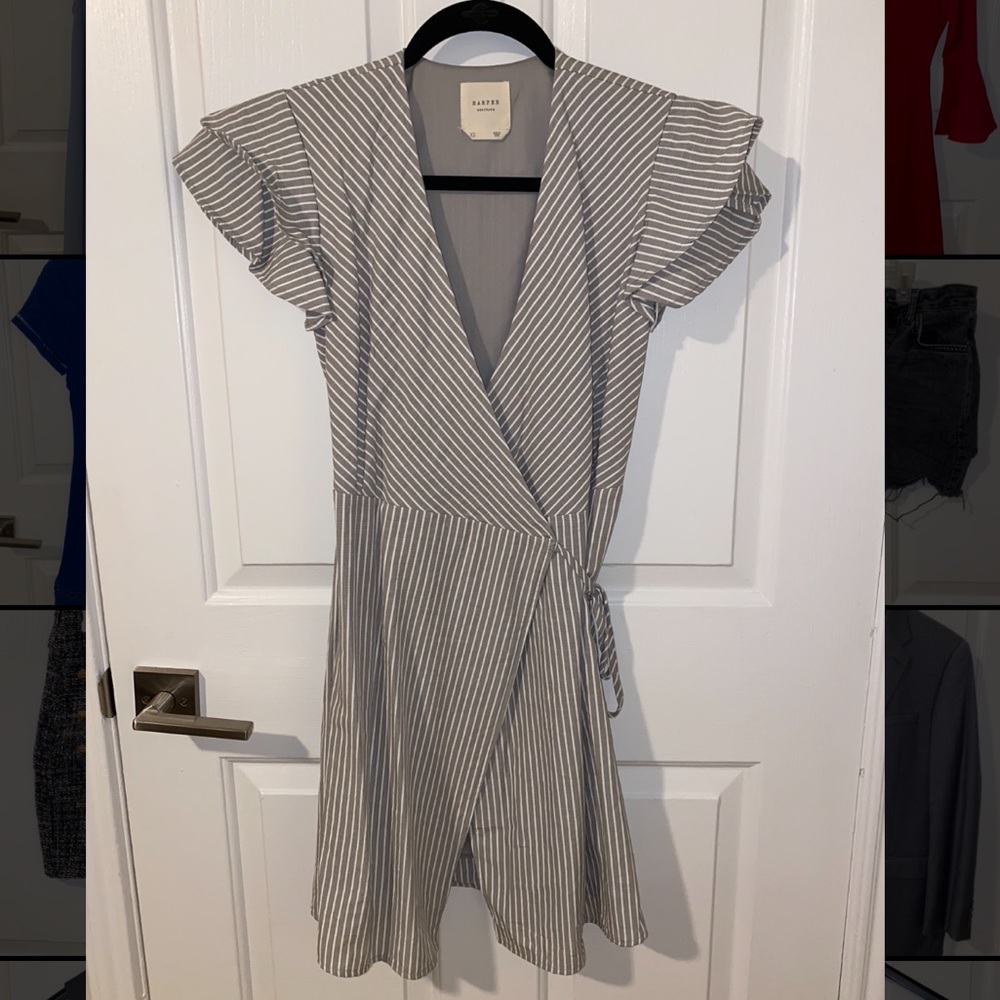 Grey & white dress